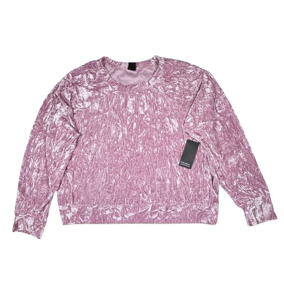 NWT Velvet Pajama Set Sz.XL Pink Top Shorts Lounge Sleepwear Ruffle Feminine - Picture 2 of 12